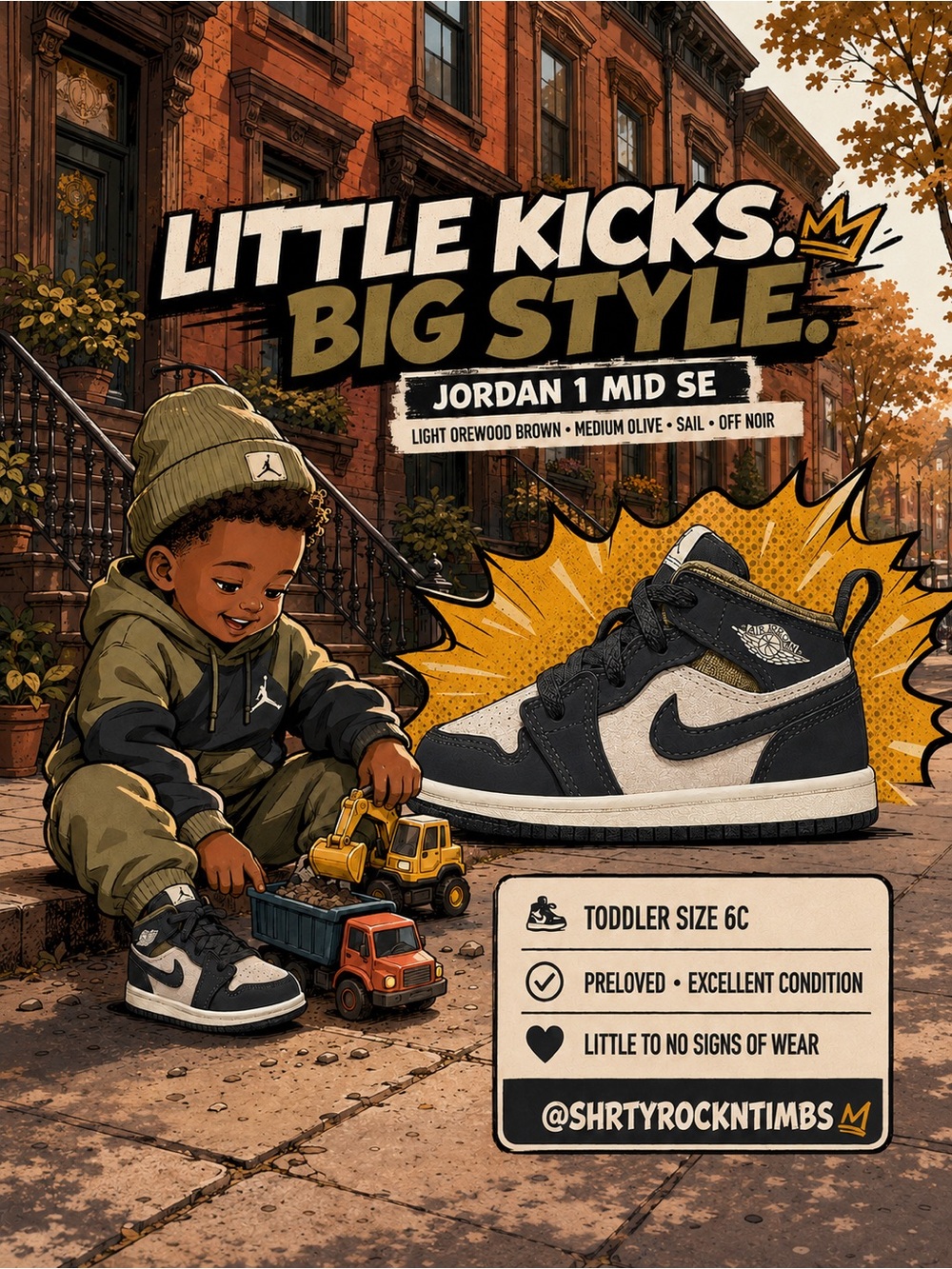 Jordan 1 Mid SE Toddler